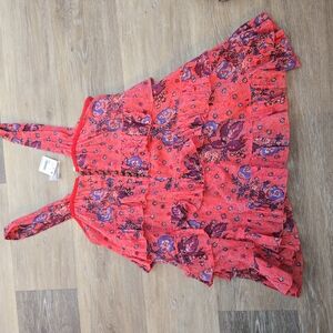Free People Floral Ruffle Dress